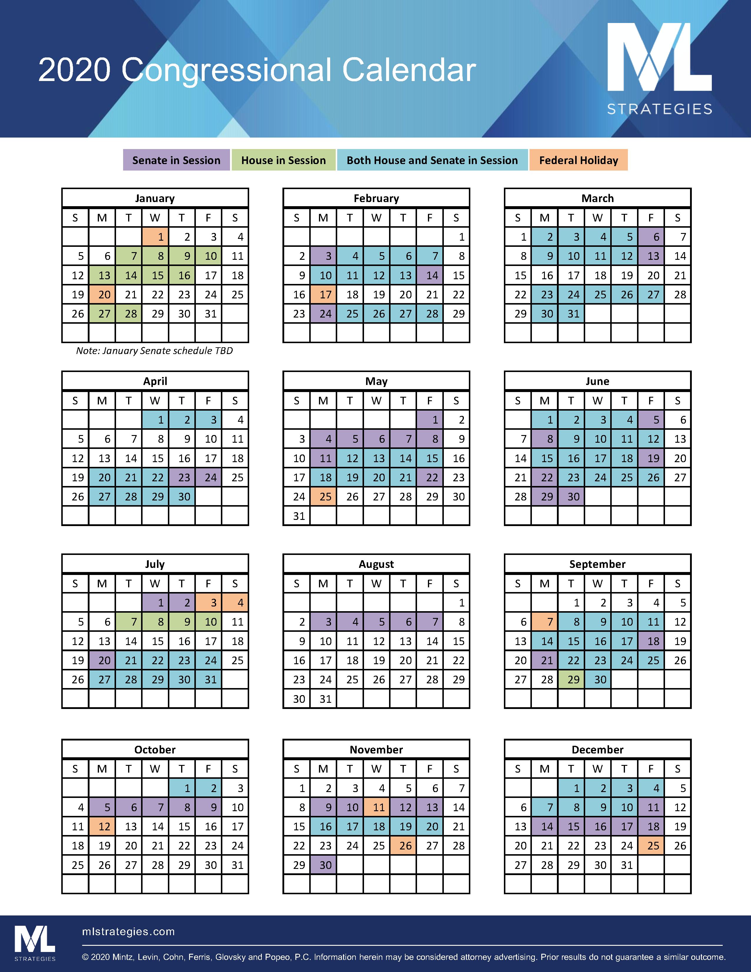 Congressional Calendar